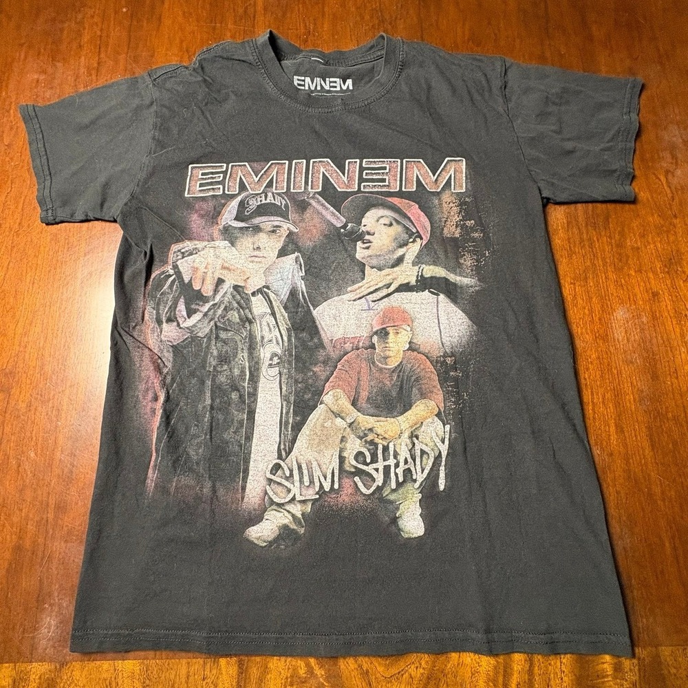 Eminem Slim Shady Graphic Rap Tee Black Size Small